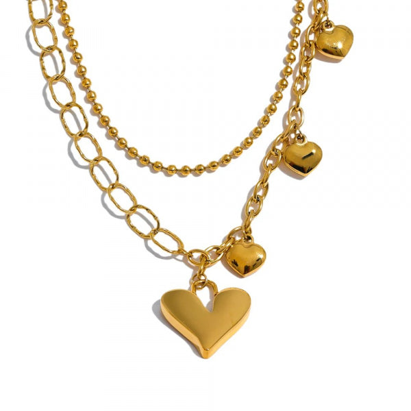 Hearts Chunky Necklace