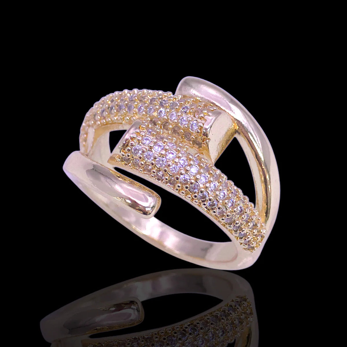 Gemini Zirconia Adjustable Ring