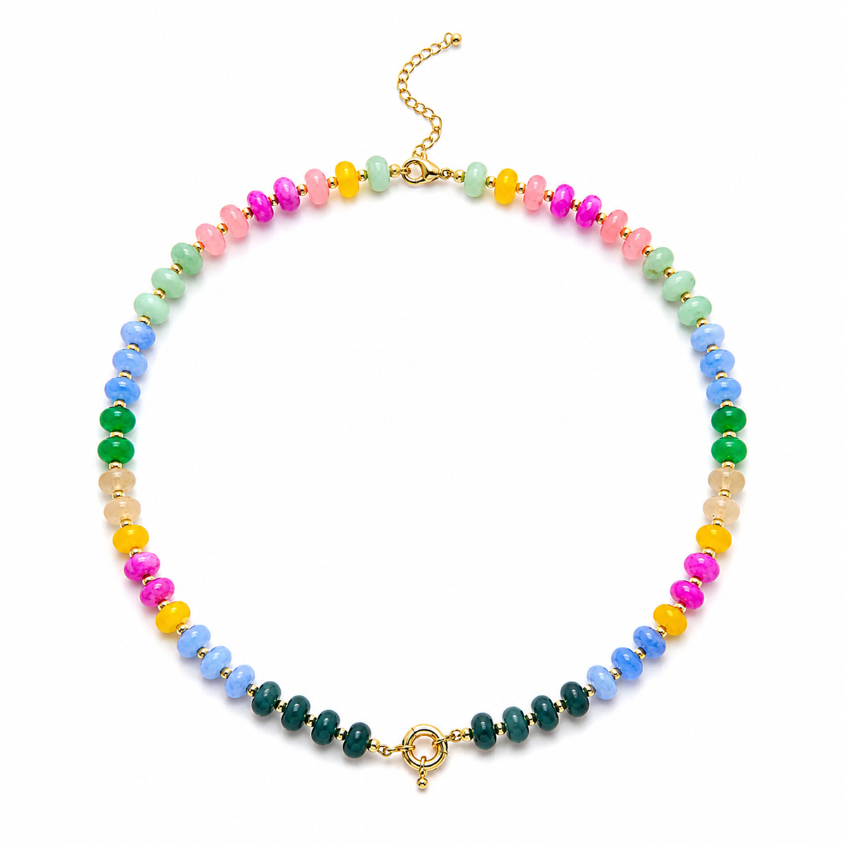 Gemstone Rondelle Necklace