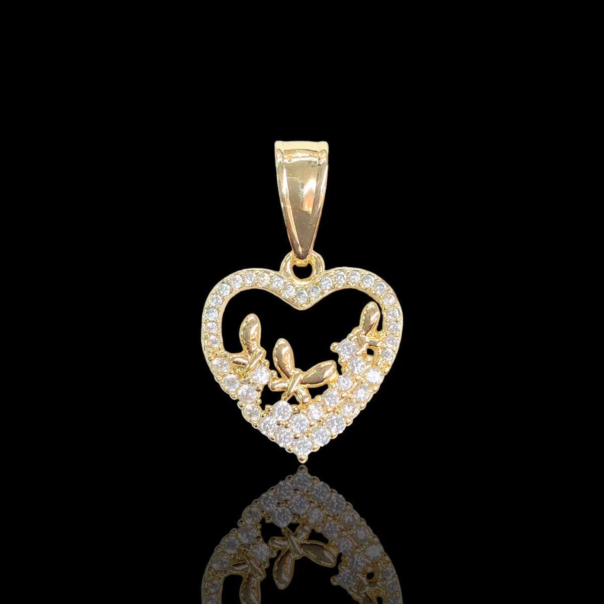 Heart Butterflies Pendant