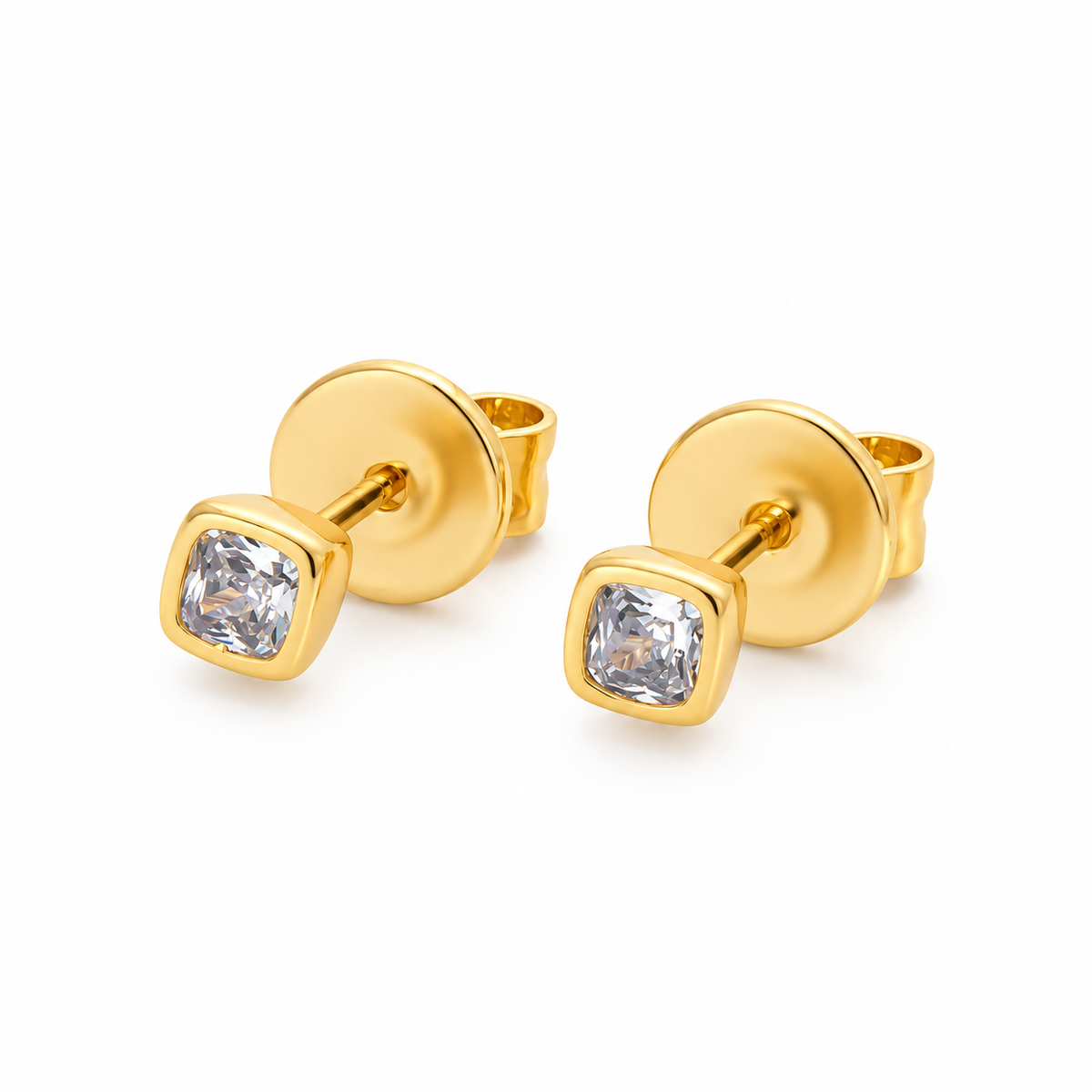Square CZ Studs