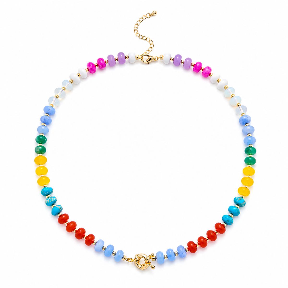 Gemstone Rondelle Necklace