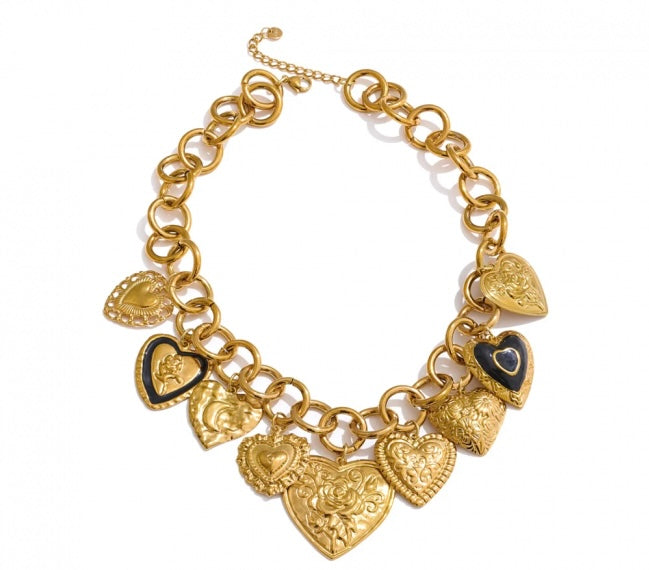 Hearts Charms Necklace