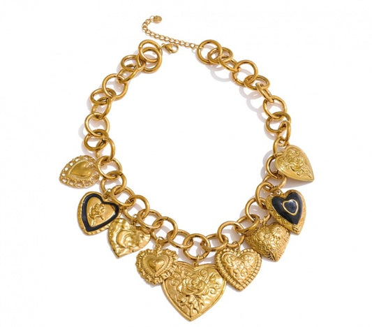 Hearts Charms Necklace