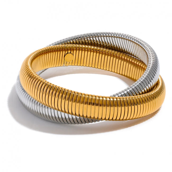 Two Tone Snake Bangle