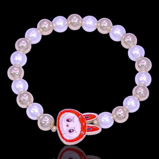 Bunny Beaded Pearl Elastic Bracelet