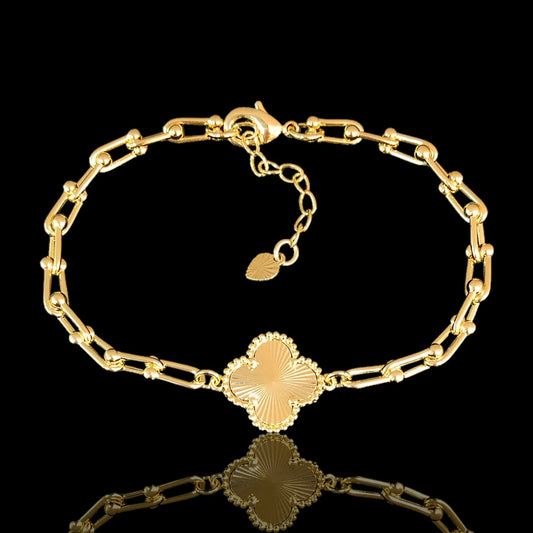 Clover Tiffany Style Gold Bracelet
