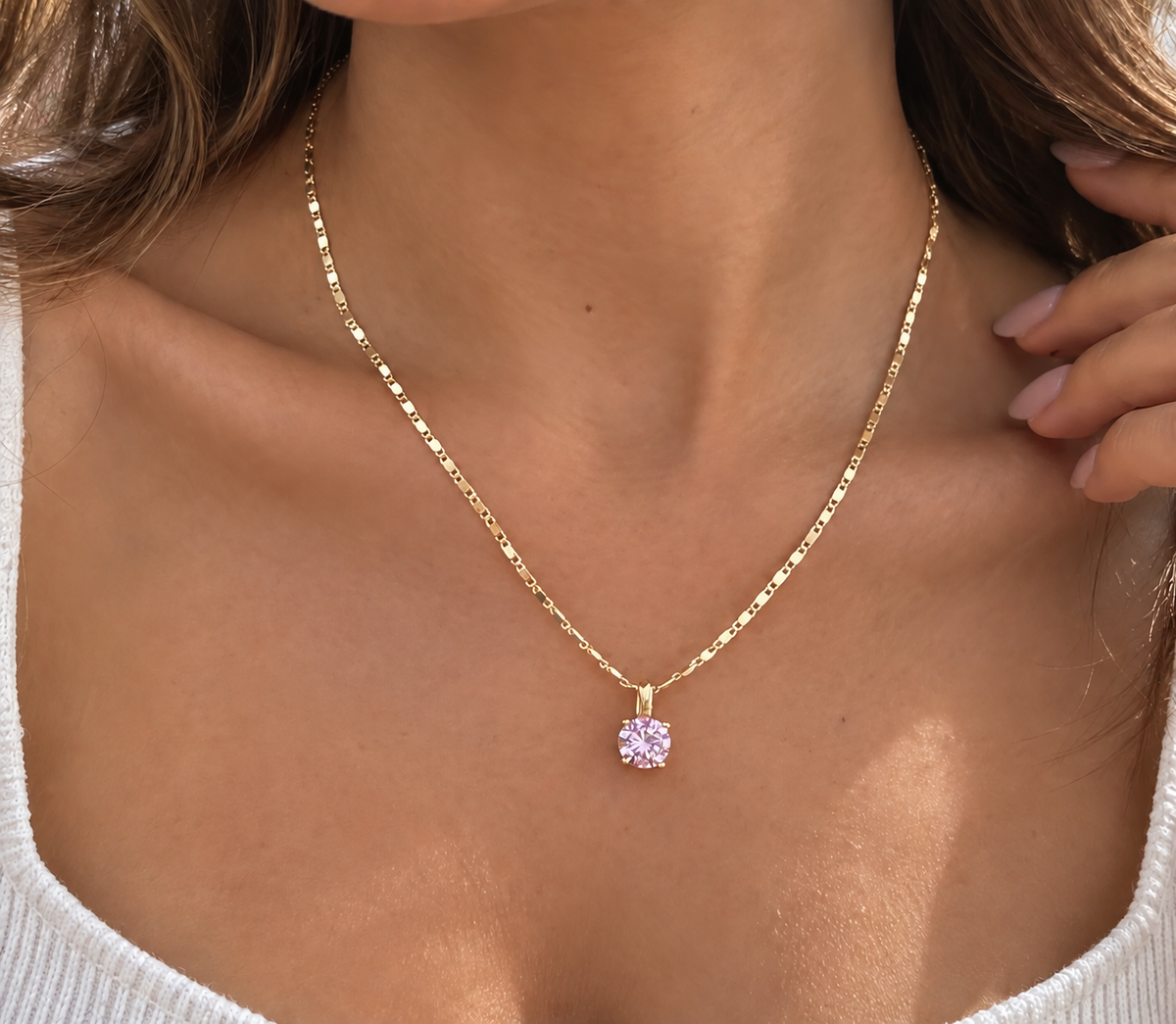 Birthstone Charm Necklace