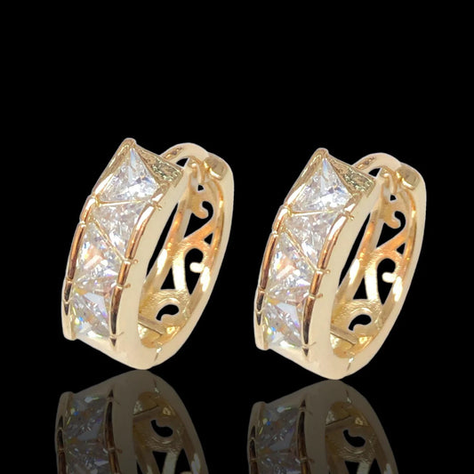 Cubic Zirconia Huggies