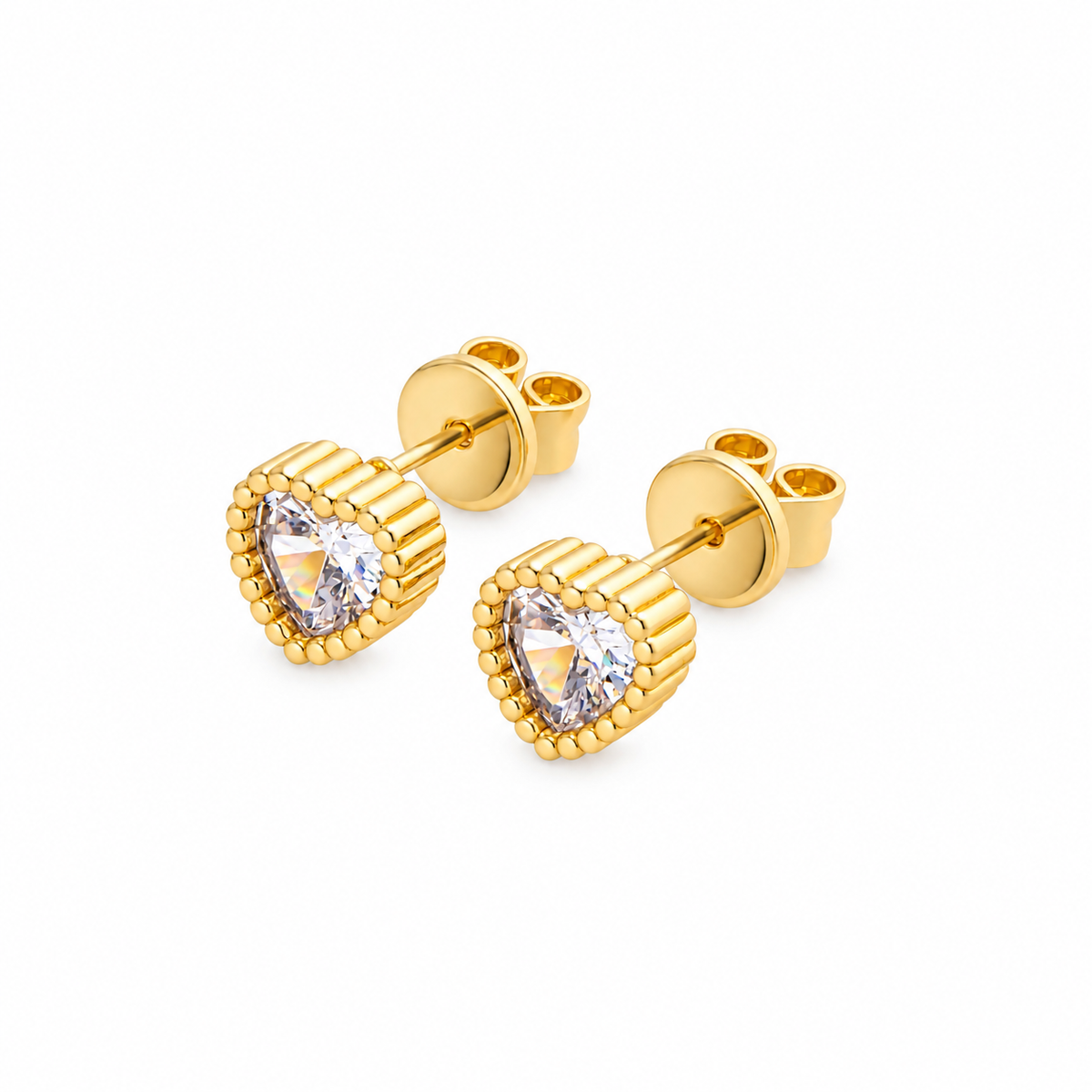 Heart CZ Studs