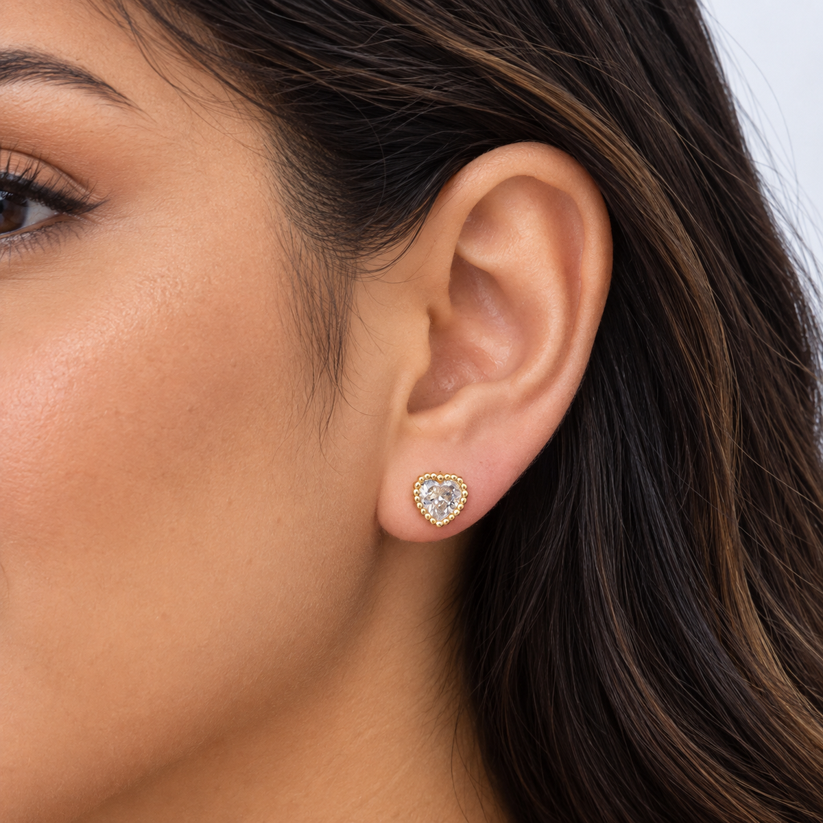 Heart CZ Studs