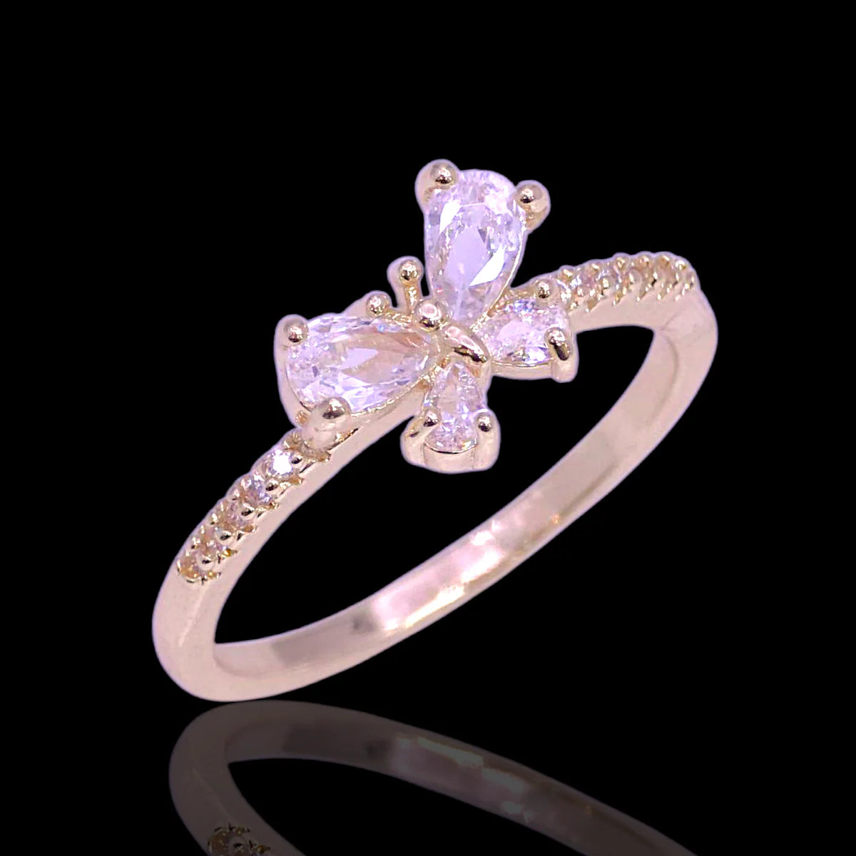 Butterfly Zirconia Ring