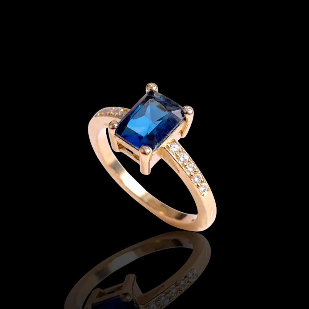 Petite Emerald Cut Gem Ring