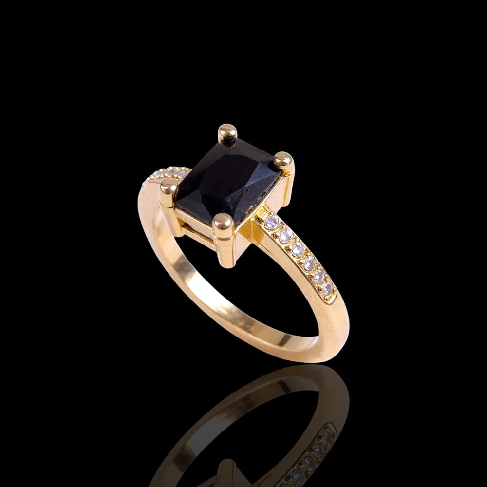Petite Emerald Cut Gem Ring
