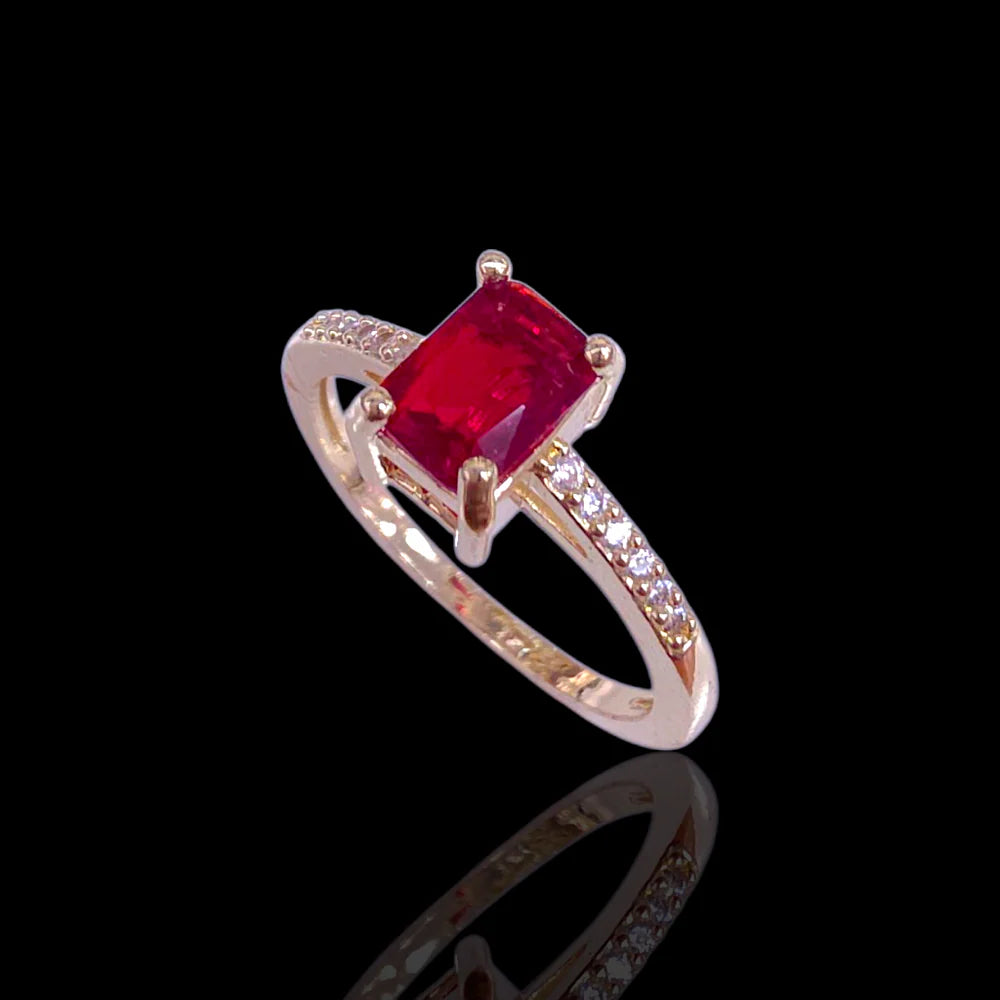 Petite Emerald Cut Gem Ring