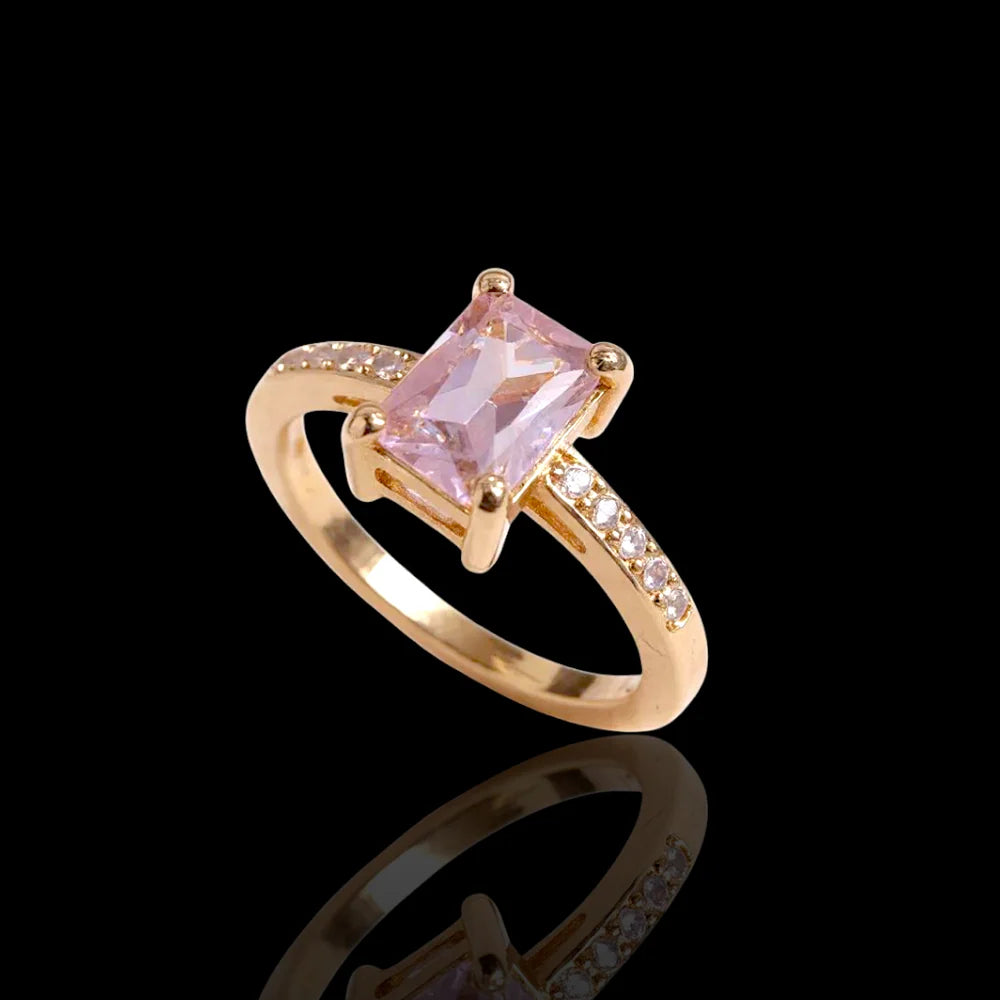 Petite Emerald Cut Gem Ring