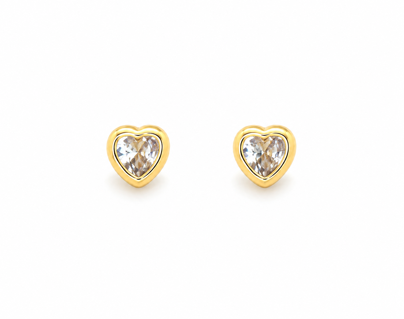 Heart CZ Studs