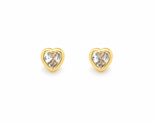 Heart CZ Studs