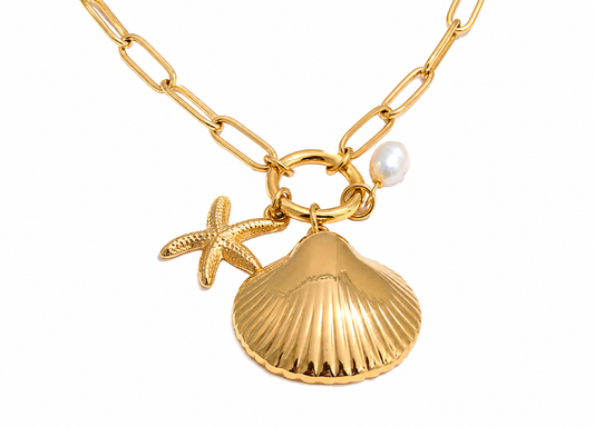 Seashell Paperclip Necklace