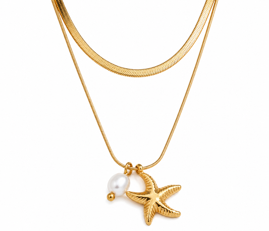 Starfish Pearl Necklace