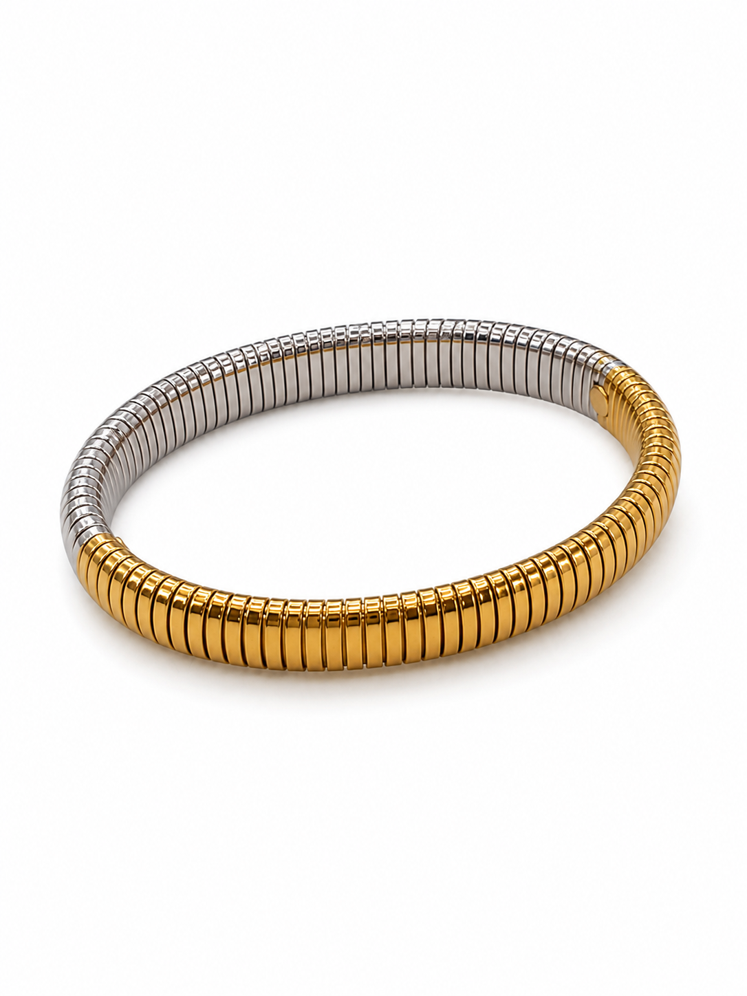 12mm Gold Silver Snake Bracelet