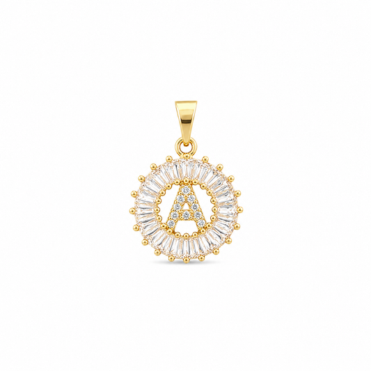 Letter Baguette CZ Charm