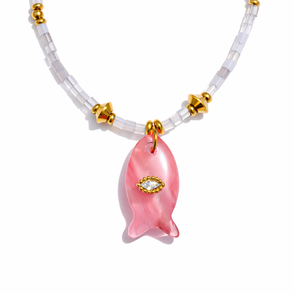Quartz Fish Necklace