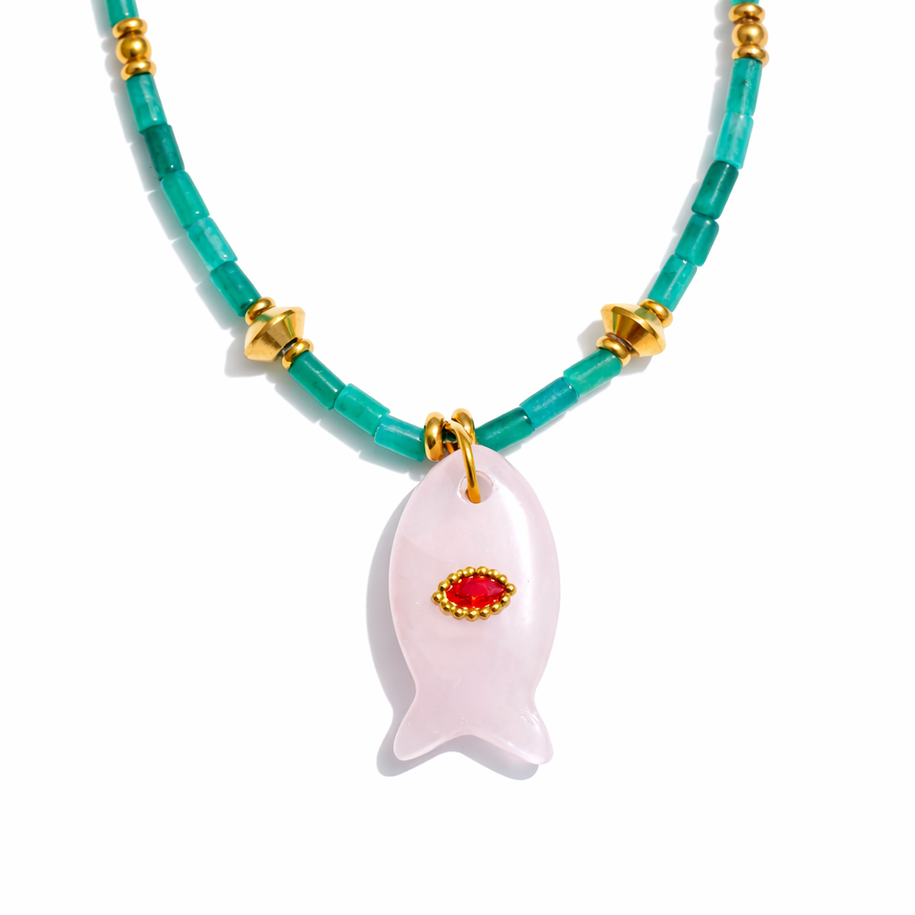 Quartz Fish Necklace