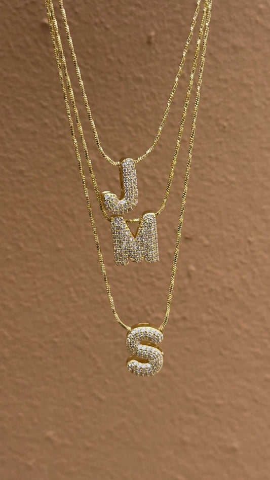 Chunky Initial CZ Necklace | Preorder