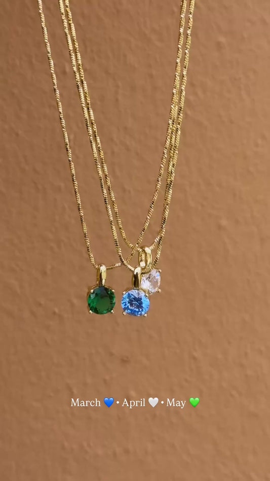 Birthstone Charm Necklace
