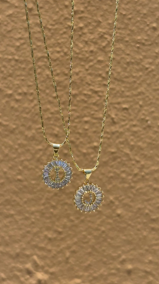 Initial Baguette CZ Necklace | Preorder